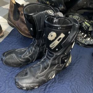 SIDI Motorcycle Boots Black Leather